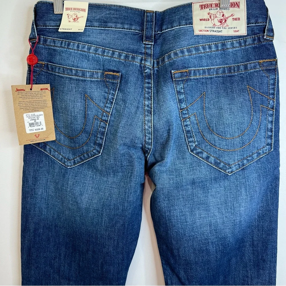 True Religion Straight Fit Jeans 101250 Ultra Indigo Men’s Size 33 x 34 NWT